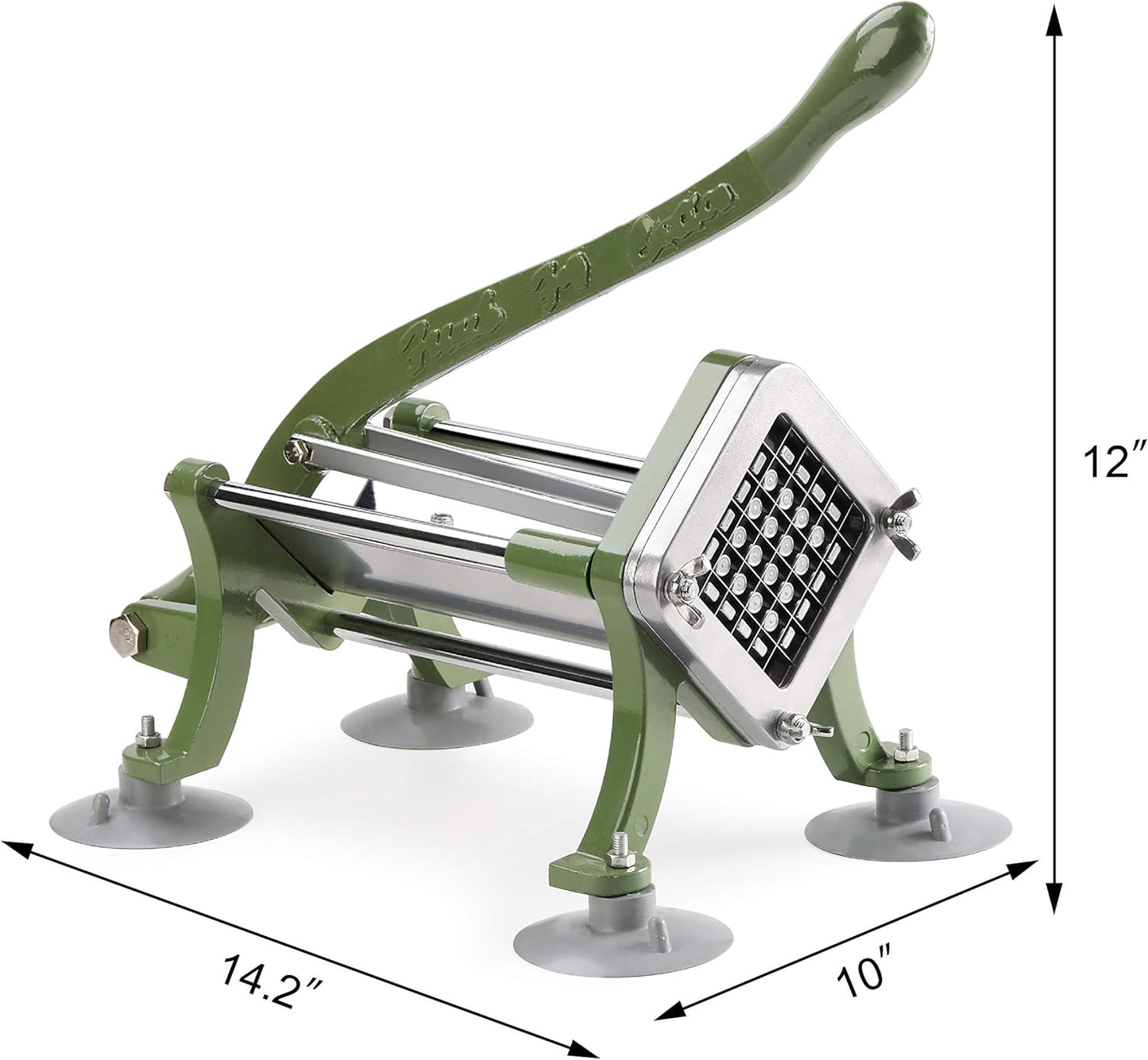 New Star Food Service 42313 Commercial Restaurant French Fry Cutter with Suction Feet, 1/2-Inch