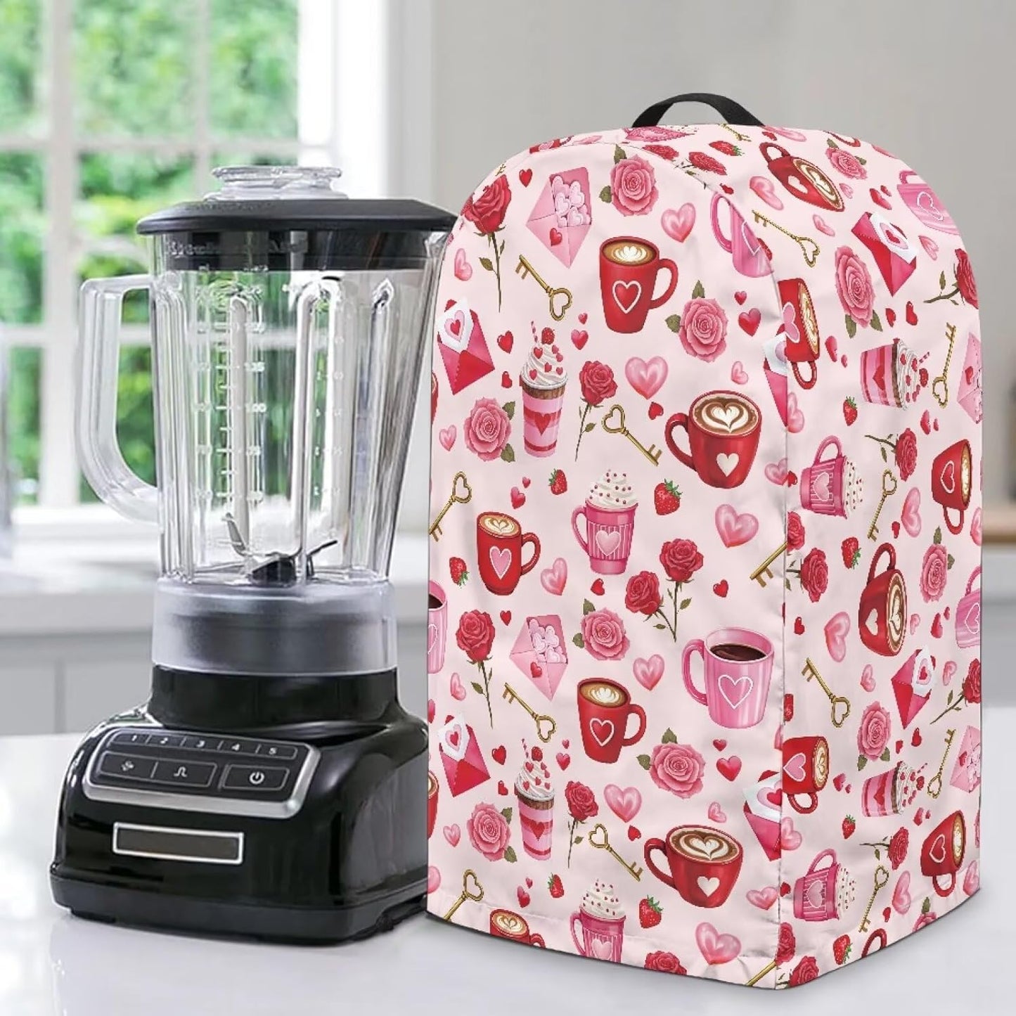 Coffee Pastry Blender Dust Cover with Drawstring Field Stand Mixer or Coffee Maker Cover Anti Fingerprint Polyester Appliance for Home Kitchen Decor