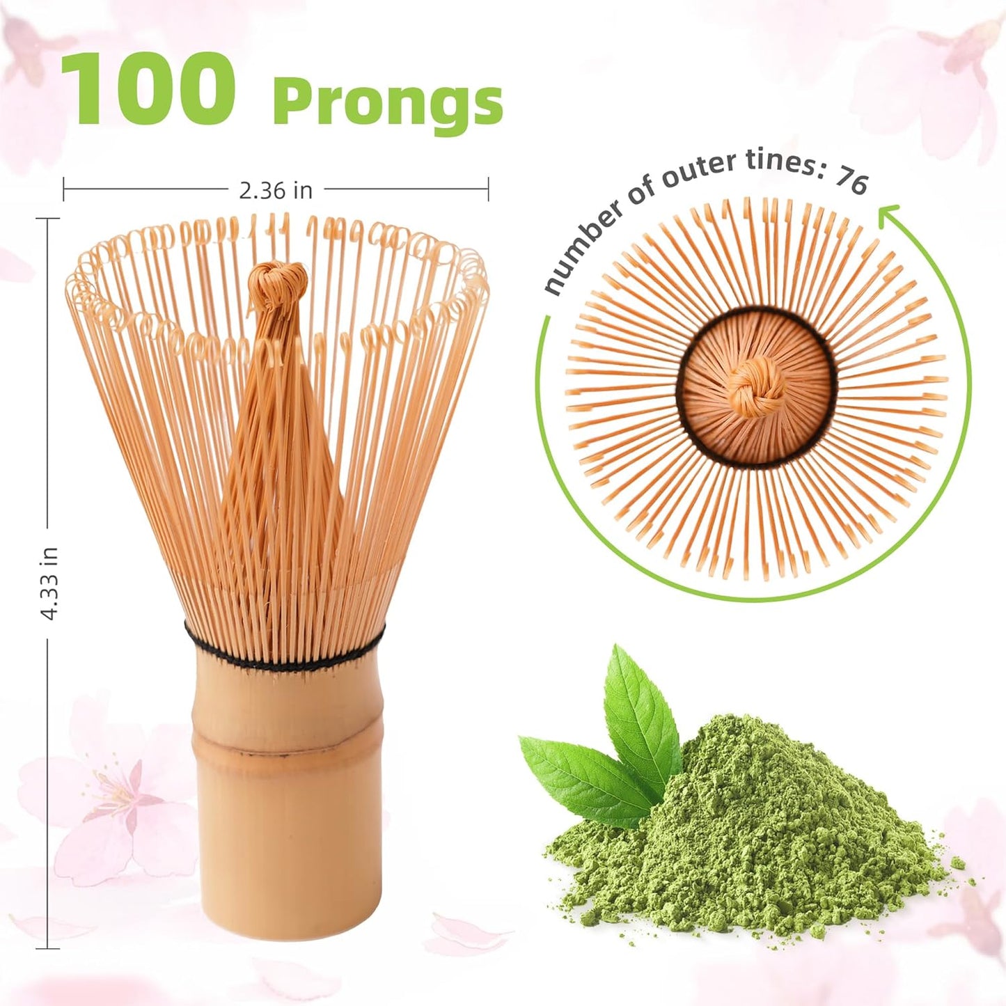 6-Piece Matcha Whisk Set Pink, 18oz Matcha Bowl with Spout, Bamboo Whisk and Chasen Holder, Pink Matcha Kit, Cute Macha Gift Set for Women & Matcha Lovers Starters, Mother's Day Gift