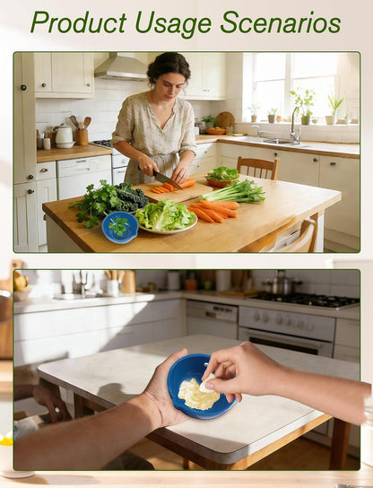 Herb Stripper & Garlic Grater, 2-In-1 7-Hole Design Herb Stripper Bowl, Built-in Garlic Grater Plate for Kale, Chard, Collard Greens, Thyme, Basil, Rosemary (Red)