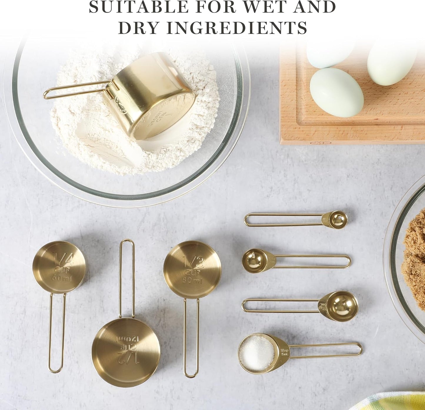 Martha Stewart Richburn 4-Piece Stainless Steel Measuring Cups Set – Durable and Accurate Kitchen Measuring Tools for Baking and Cooking