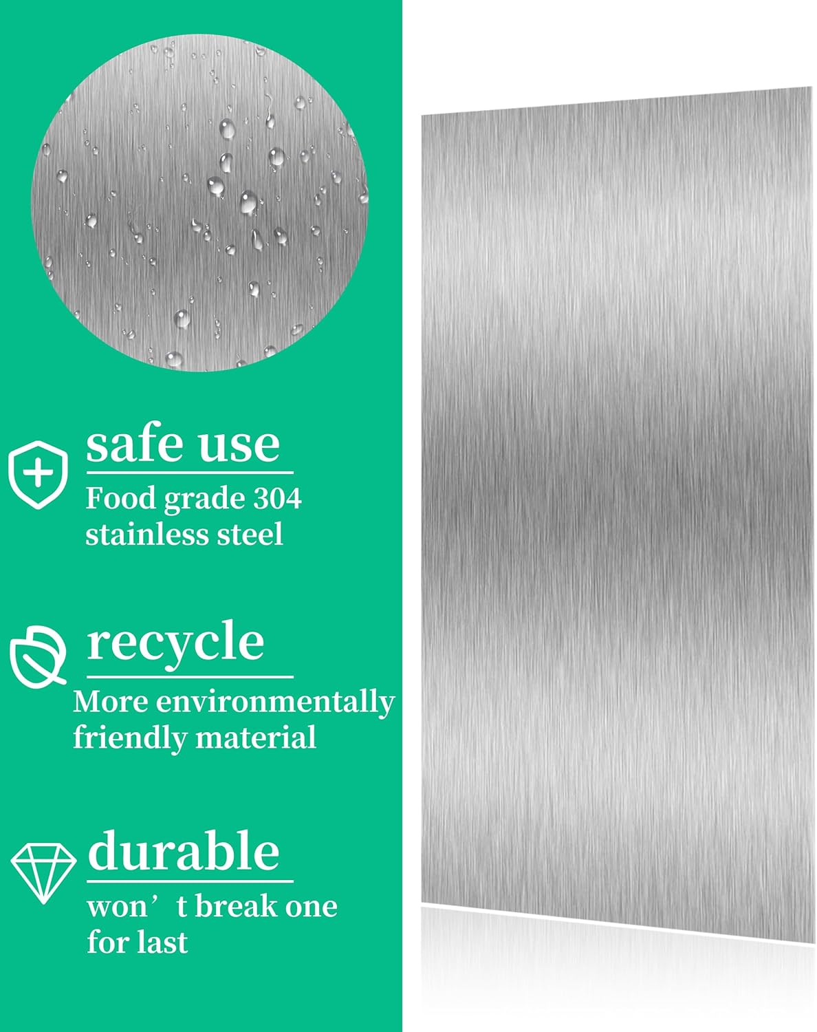 Cake Scraper Smoother Cake Decorating Supplies Kit 8.6 Inch Metal Bench Scraper for Baking Buttercream Smoother Stainless Steel Frosting Cake Comb Edge Side Jagged Comb for Cream Cake-1