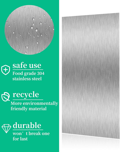 Cake Scraper Smoother Cake Decorating Supplies Kit 8.6 Inch Metal Bench Scraper for Baking Buttercream Smoother Stainless Steel Frosting Cake Comb Edge Side Jagged Comb for Cream Cake-1