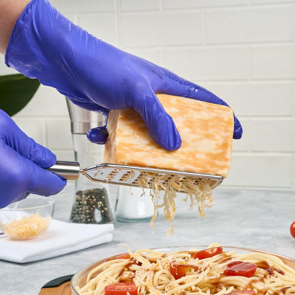 Restaurantware Stainless Steel Coarse Cheese Grater - German Standard Lemon Zester with Ergonomic Handle, Sharp Blades, Dishwasher Safe - Handheld Kitchen Grater for Parmesan, Garlic, Ginger