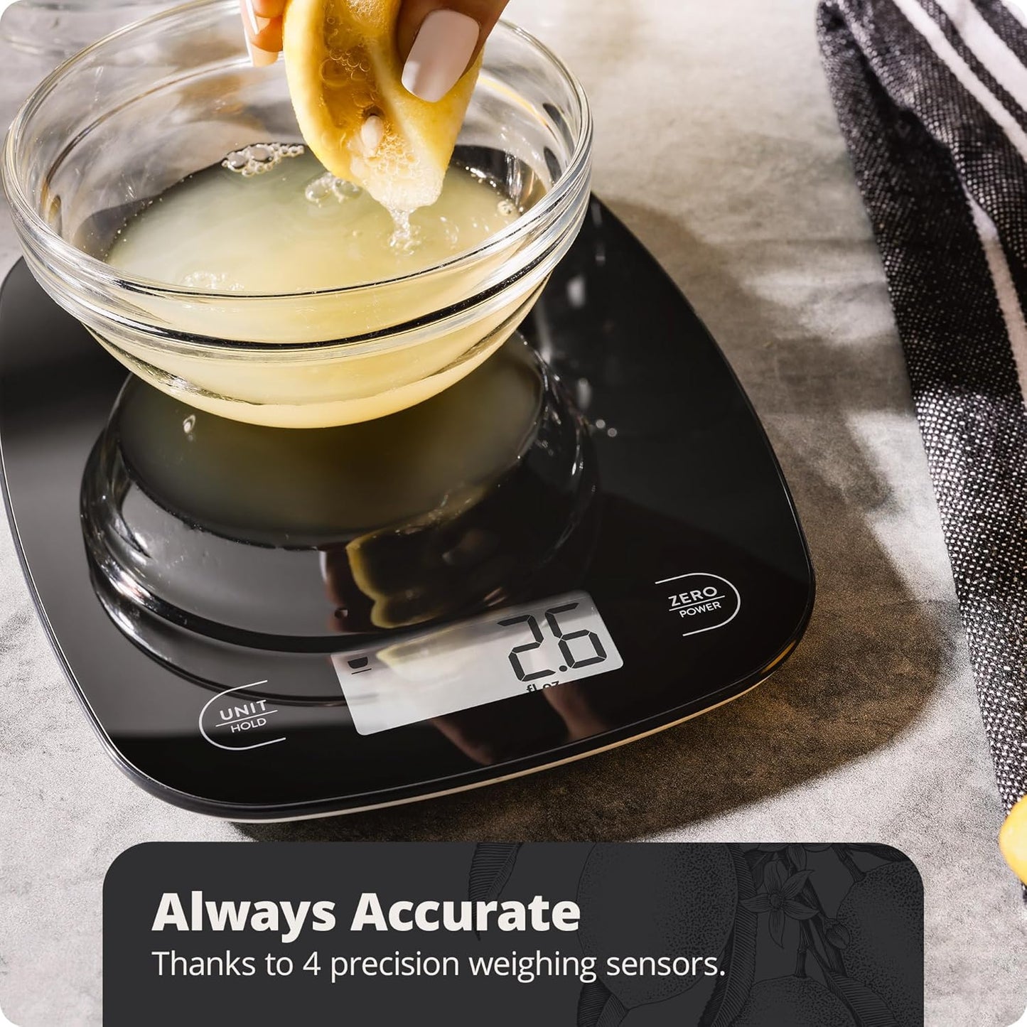 Greater Goods Food Scale – Digital Kitchen Scale, 1g Precision, Easy-Tare & Quick Conversion, Slim Compact Design, Durable & Portable | Ideal for Cooking, Baking & Meal Prep