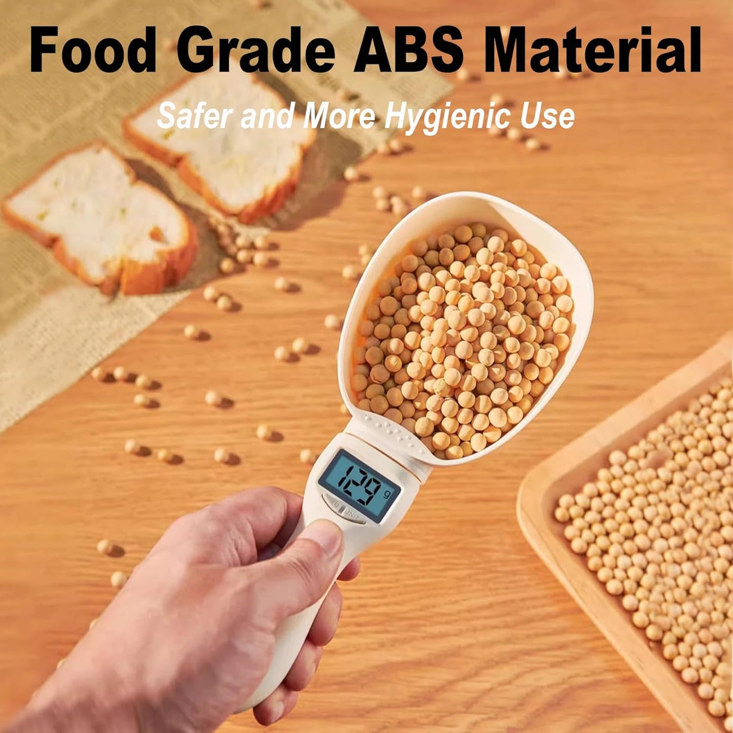 2026 New Digital Measuring Spoon, Digital Food Measuring Scoop Scale - Electronic Kitchen Measuring Spoon Scale for Cooking Baking - Smart Adjustable Measure Cup for Home Cooks Bakers Chefs Pet Owners