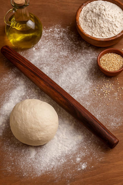 French Rolling Pin (18 Inch) – Wooden rolling pins for baking, Pizza, Pie Crust & Pastry. Cookie Roller – Handmade Tapered Dough Roller - Smooth, Durable & Elegant baking equipment