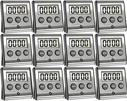 Elegant Digital Kitchen Timer, Stainless Steel Model eT-23, Super Strong Magnetic Back, Loud Alarm, Large Display, Auto Memory, Auto Shut-Off by eTradewinds