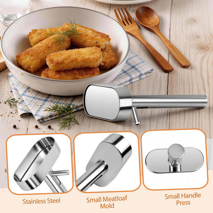 Falafel Scoop Maker, Stainless Steel Falafel Press Mold, Easy to Use and Clean, Non-Stick Meatball Press, Scoops, Middle Eastern Kitchen Tool (4cm)