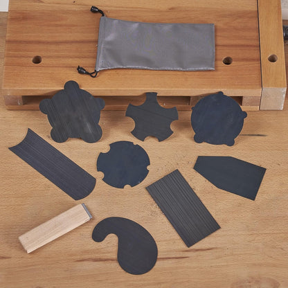 New Cabinet Scraper Cards and Cabinet Scraper Burnisher with 12 Piece Multi-Shaped Scraper Set Suitable for Various Small space and Small-Sized Tasks(HTCSCS13)