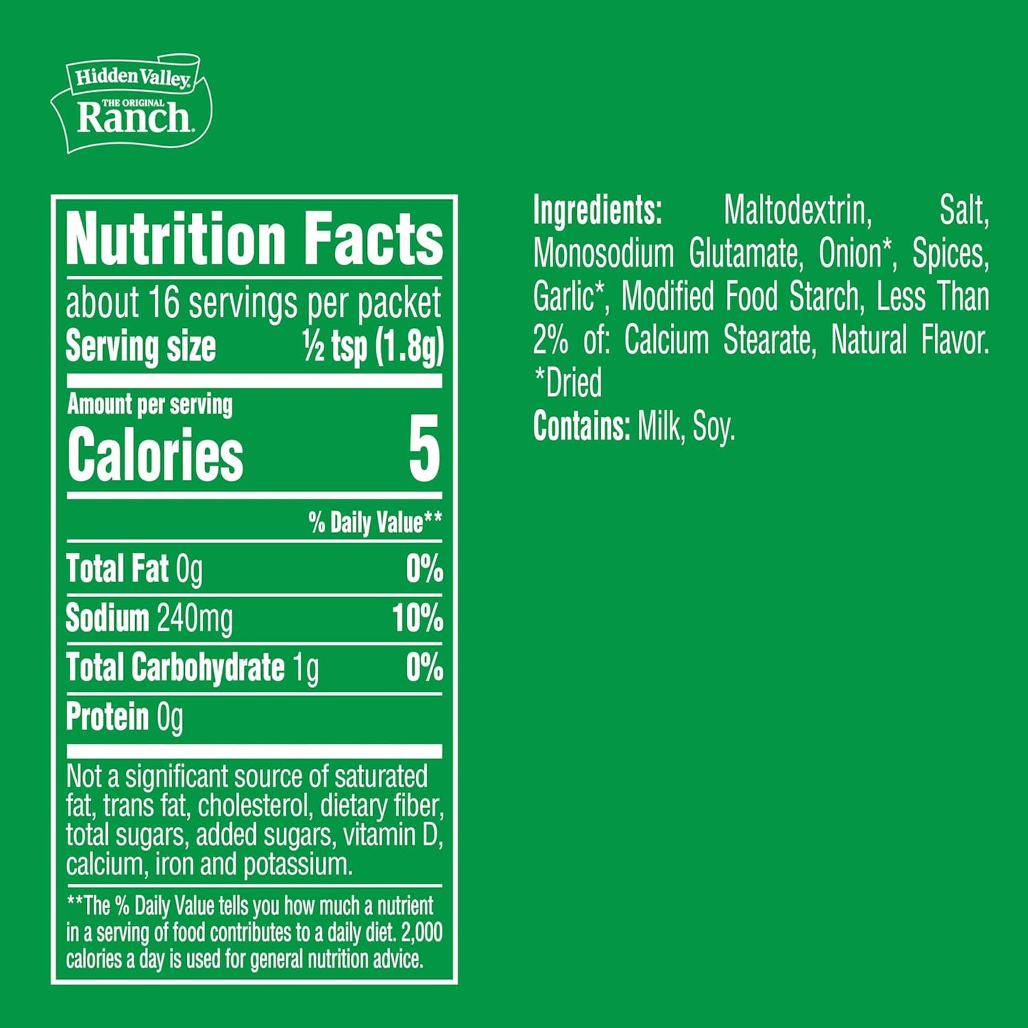 Hidden Valley Original Ranch Dip Mix, 1 Ounce (Package May Vary)