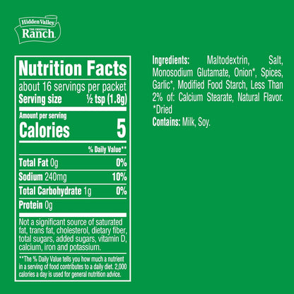 Hidden Valley Original Ranch Dip Mix, 1 Ounce (Package May Vary)