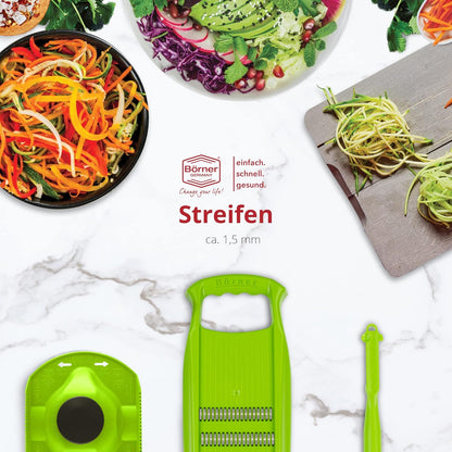 BORNER Roko PowerLine | Vegetable Grater Börner - Quality Made in Germany, Color:Orange