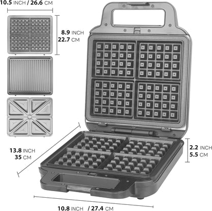 FineMade Electric Empanada Maker Machine with Press Mold,Large Dumpling Maker Press,Pierogi Maker Press Machine,Make 4 Psc of 6 Inches Large Empanadas,Jamaican Beef Patties,Calzones,Pocket Pies,Black