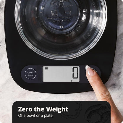 Greater Goods Food Scale – Digital Kitchen Scale, 1g Precision, Easy-Tare & Quick Conversion, Slim Compact Design, Durable & Portable | Ideal for Cooking, Baking & Meal Prep