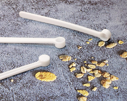 Micro Teaspoon Scoops Penta Angel 12Pcs Tiny Measuring Spoons Mini Platic Scoops Measurement Tools for Cosmetics Medicines Powders Spice Seasoning (12, 0.25 ml)