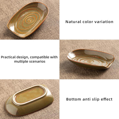 Ceramic Spoon Rest for Kitchen Counter 5.1 Inch Porcelain Utensil Rest Farmhouse Cooking and Coffee Spoon Rest for Stove Top (white)