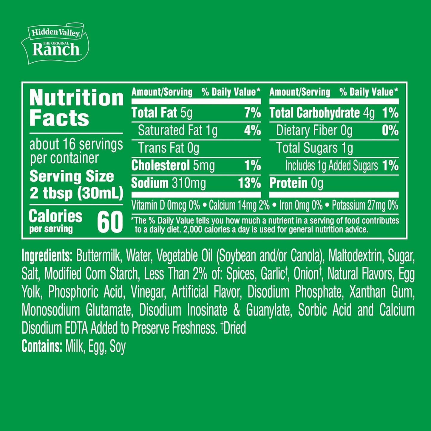 Hidden Valley Light Ranch Condiment and Dressing, Easy Squeeze Bottle, 16 Fl Oz, (Package May Vary)