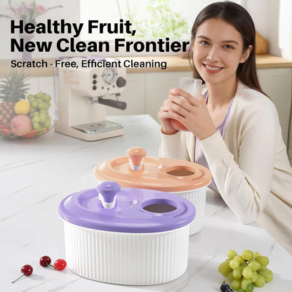 JOYMOOP Fruit Cleaner Spinner JOYLOOP, Large Fruit Washer Spinner, Fruit Cleaner Spinner with Fruit Washer Bowl, Vegetable Fruit Spinner Washer,Fruit and Vegetable Scrubber