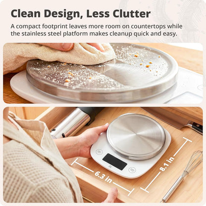 Greater Goods Digital Kitchen Scale for Baking – Food Scale with Gram & Ounce Measurements, Easy Tare & Stable Readings, Precision Scale for Sourdough Bread, Baking & Cooking, 11 lb Capacity