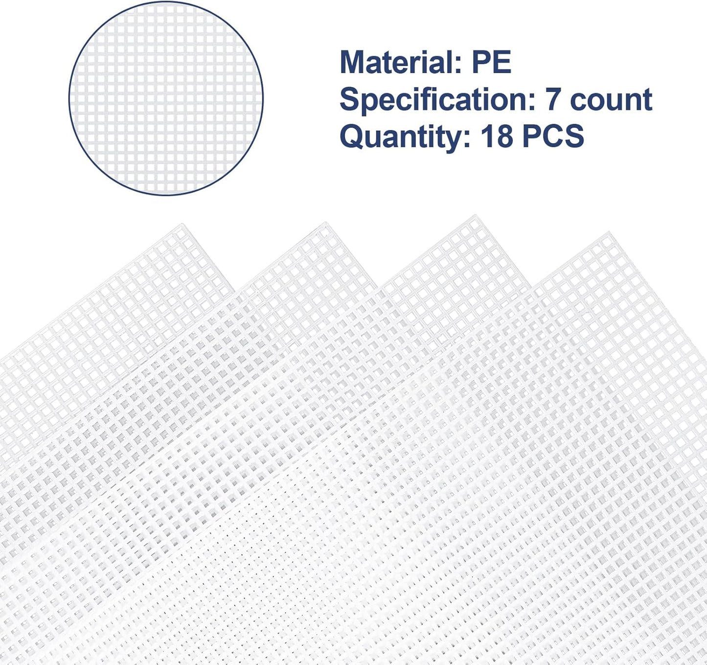 Caydo 2 Pieces 7 Count Plastic Mesh Canvas Sheets for Embroidery, Acrylic Yarn Crafting, Knit Crochet Projects and Make Aquarium Dividers (10.5 X 13.5 Inch)