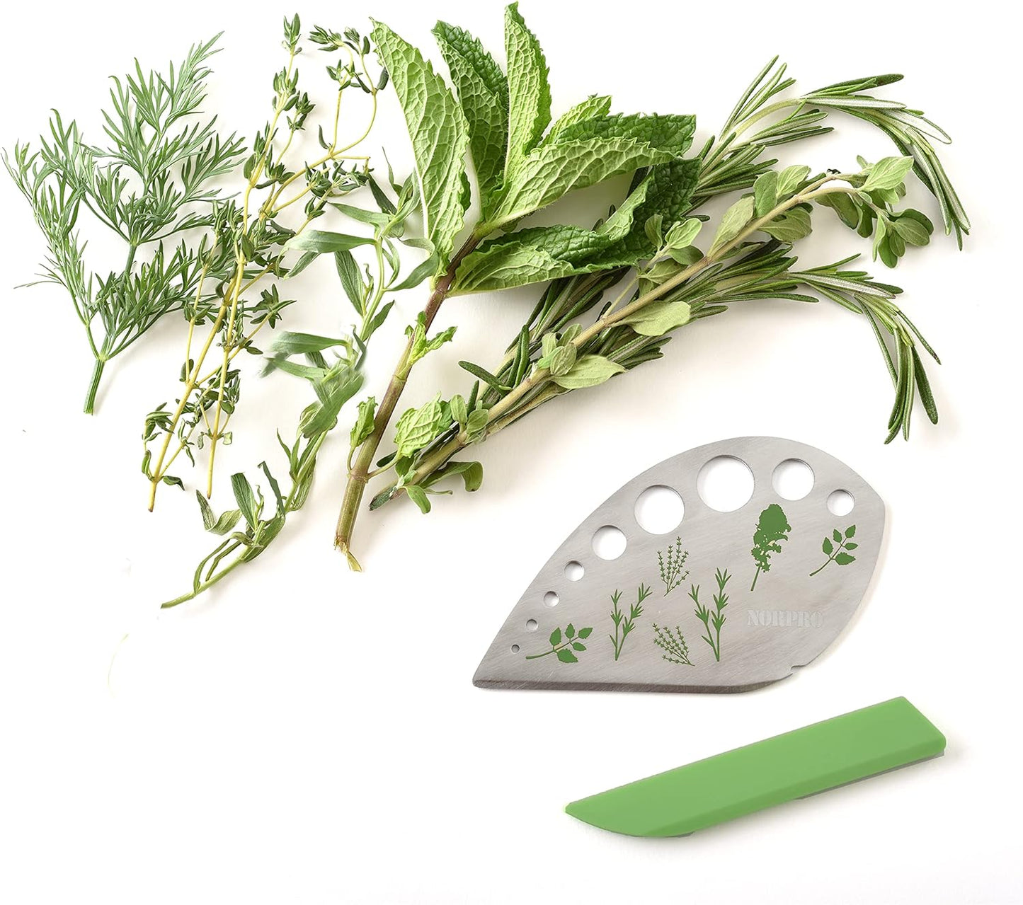 Norpro Stainless Steel Herbs Stripper and Chopper with Cover, 1 piece, 4.75" x 2.88"