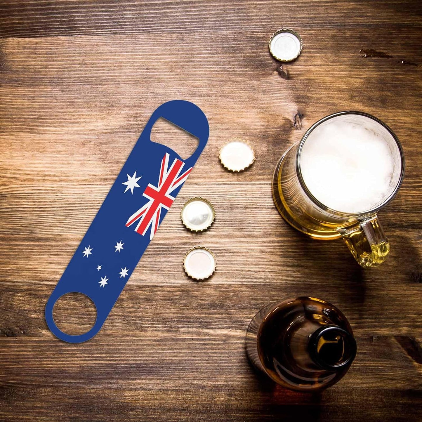 Black White Checkered Stainless Steel Bottle Opener Cool Car Racing Sports Plaid Pattern Geometric Design Flat Beer Bottle Opener Keychain for Home Kitchen Bar Restaurant Party Birthday Gift