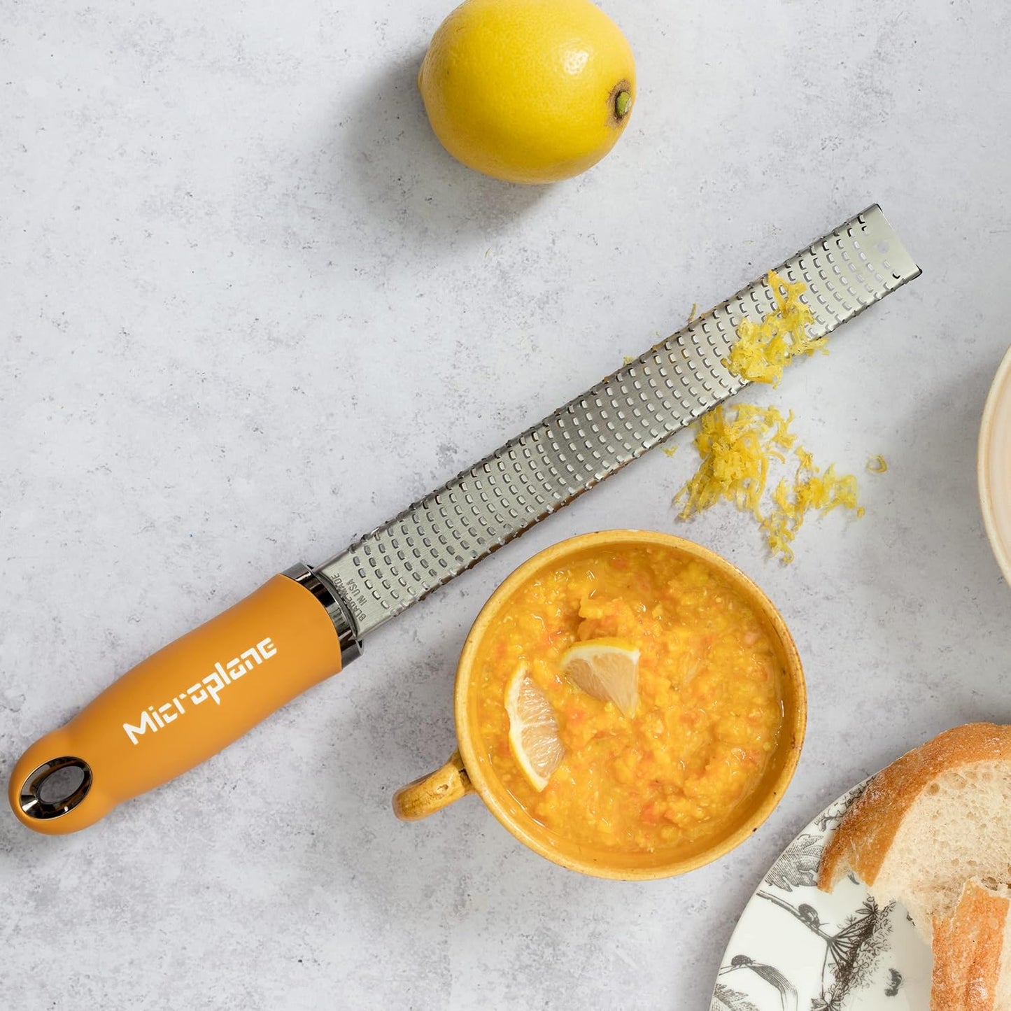 Premium Classic Series Zester - Pomegranate Red | Lemon Zester tool, Hard Cheese & Vegetable Grater | For Citrus, Parmesan Cheese, Garlic, Ginger, Nutmeg | Fine Stainless Steel Blade, Made in USA