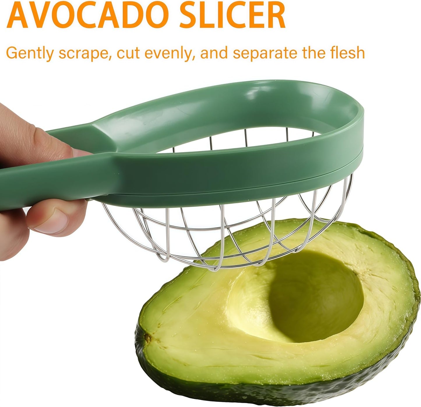 Avocado Slicer Tools 3 PCS,Avocado Slicer Tool, Cutter, Knife, Peeler, Pitter, Cuber, Dice Good for Salads, Guacamole, or Smoothie Dishwasher Safe
