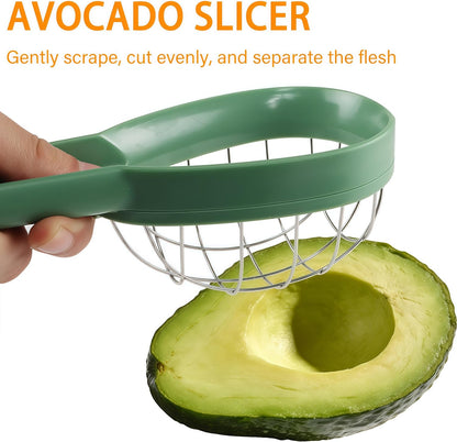 Avocado Slicer Tools 3 PCS,Avocado Slicer Tool, Cutter, Knife, Peeler, Pitter, Cuber, Dice Good for Salads, Guacamole, or Smoothie Dishwasher Safe
