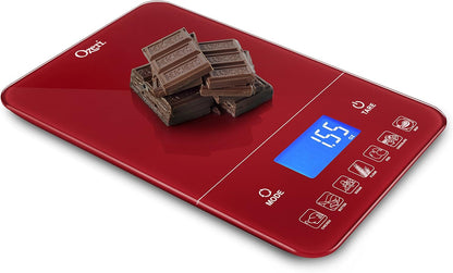 Ozeri Touch III Digital Kitchen Scale with Calorie Counter, 22 lbs (10 kg), Calla Green