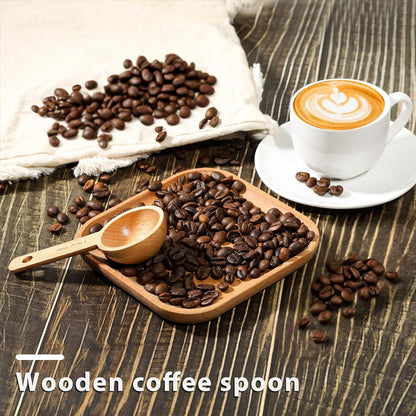 Wooden Coffee Scoop, 1 Tbsp 15ml Small Coffee Scoops for Jars Canisters Wood Sugar Scoop Coffee Measuring Spoon Wooden 1 Tablespoon Scoop for Home Kitchen Measuring Coffee Beans Tea Sugar