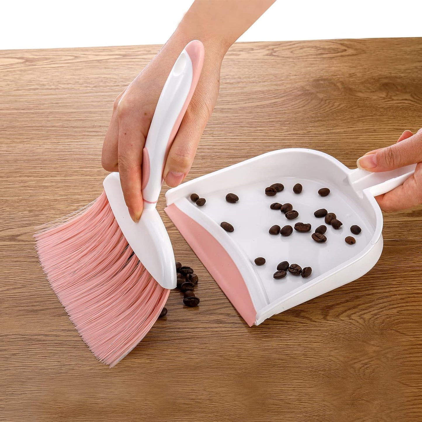 Frcctre 3 Pack Small Dustpan and Brush Set, Multipurpose Plastic Small Hand Whisk Broom and Dustpan Set Cleaning Sweep Tools for Desk Car Keyboard Countertop Home Kitchen