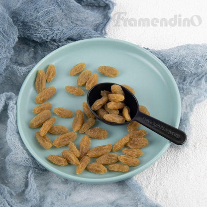 Framendino, 5 Pack Plastic Coffee Measuring Spoons Short Handle Scoops for Tea Sugar Cereal Milk Powder Spices Black 7g