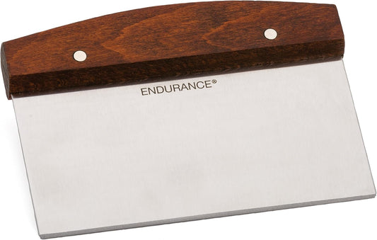 RSVP International Endurance Kitchen Collection, Pastry Baking Accessories, Bench Scraper, Stainless Steel
