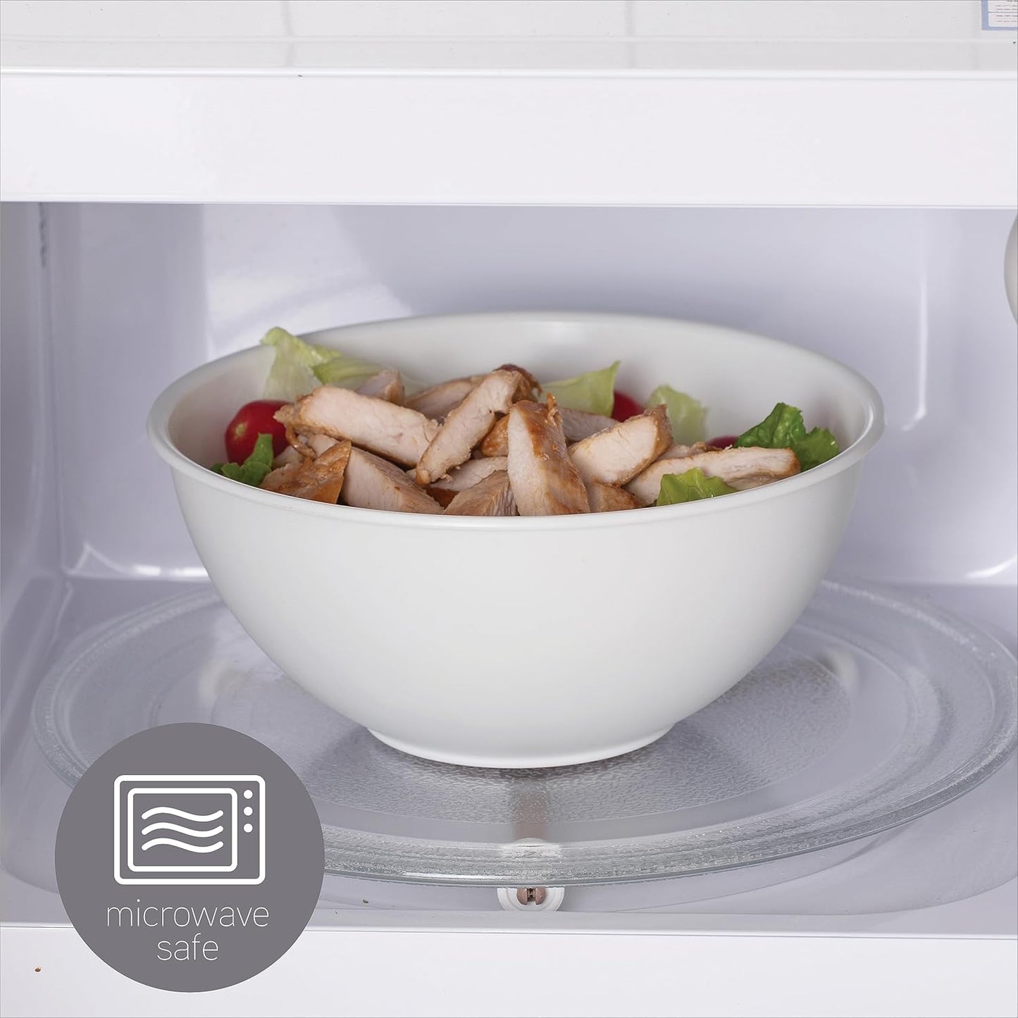 COOK WITH COLOR Mixing Bowls with Lids - 12 Piece Plastic Nesting Bowls Set includes 6 Prep Bowls and 6 Lids, Microwave Safe Mixing Bowl Set, Sage Embossed - Colors A