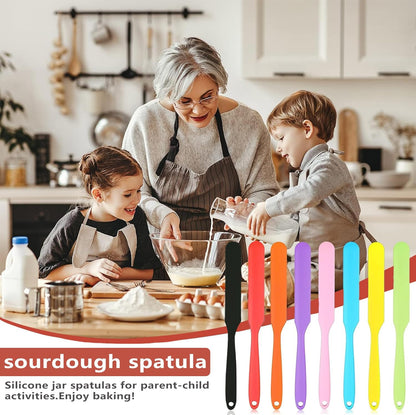 Mini Silicone Spatula Set 6 Pack – Heat-Resistant,Reusable & Non-Stick Spatulas for Baking,Cooking & Mixing – Dishwasher Safe,Multi-Color,Child-Safe Design Tnkcter