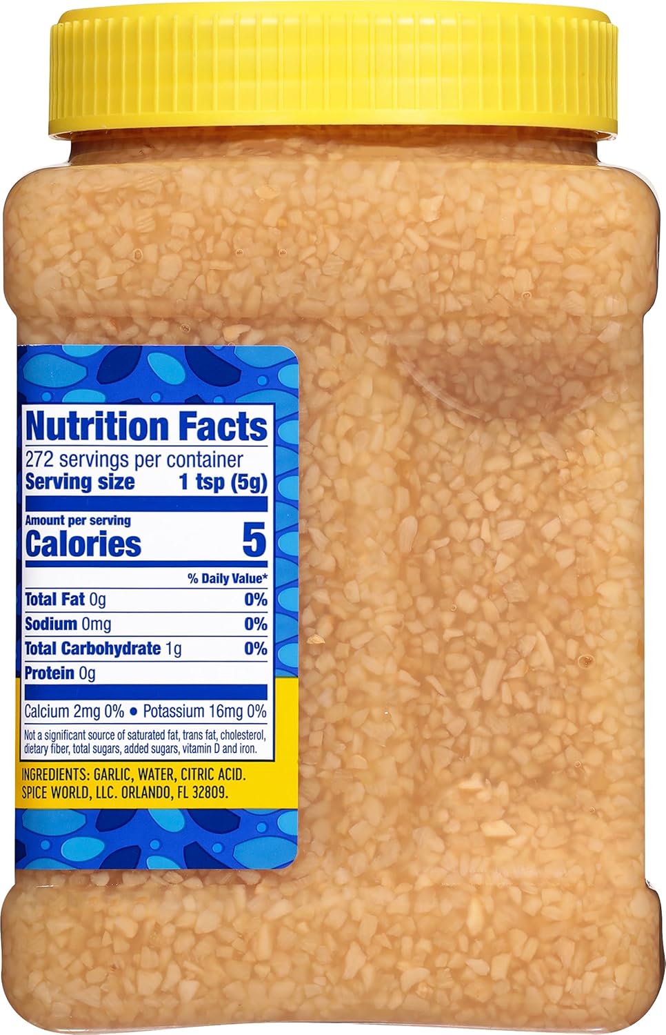 Spice World Squeezable Minced Garlic – Value 20oz Garlic Container – Ready-to-Use Seasonings for Cooking, Simply Squeeze the Convenient Package to Easily Add Flavor Without the Prep Work or Mess