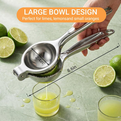 Stainless Steel Manual Juicer Citrus, Lemon Squeezer, Fruit Juicer Lime Press Metal, Professional Hand Juicer Kitchen Tool Bar Juicer for Bartender Accessories