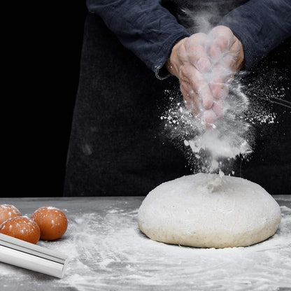 Fox Run Stainless Steel Rolling Pin With Handles, 18" x 2.6" x 2.8"