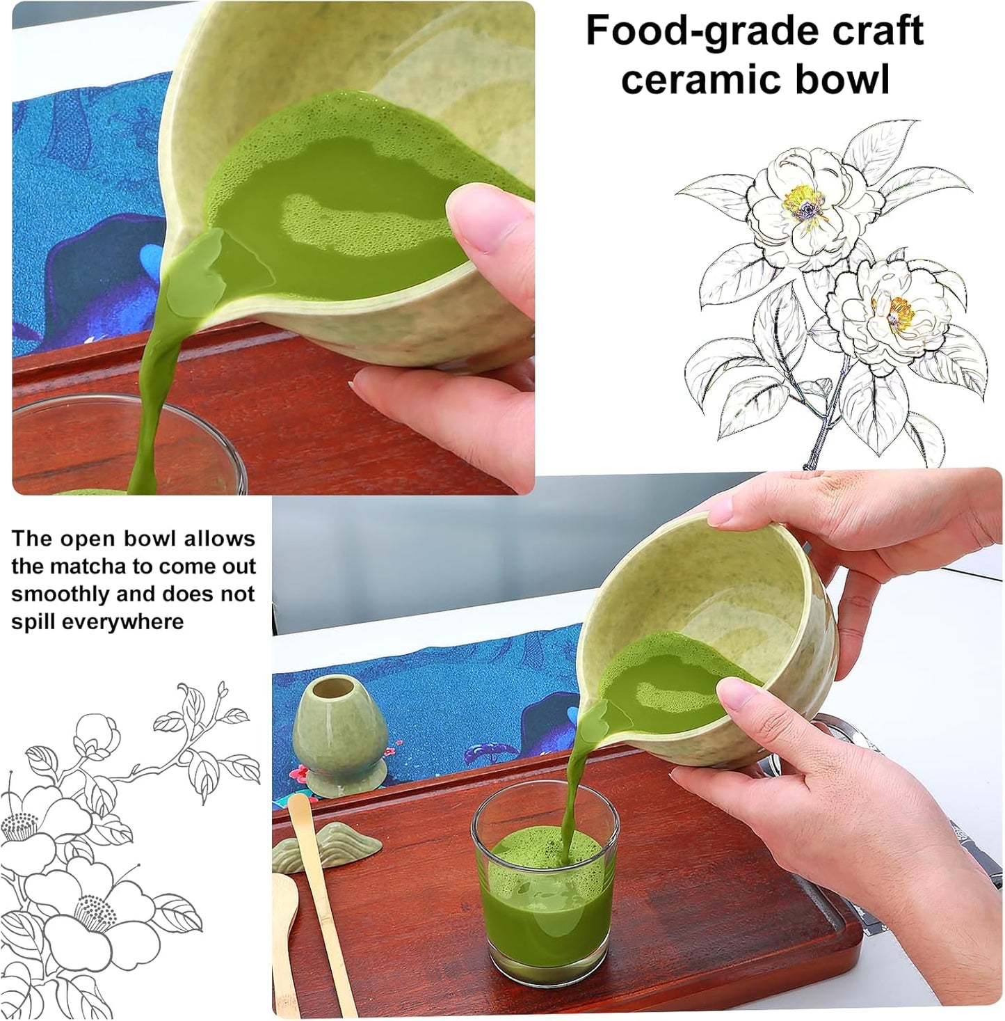 Maredash Matcha Whisk Set,Matcha Whisk,Matcha Set,Bamboo Whisk,Matcha Kit,Chasen Matcha Stirrer,Made from 100% Natural Bamboo,Durable and perfect for making matcha tea
