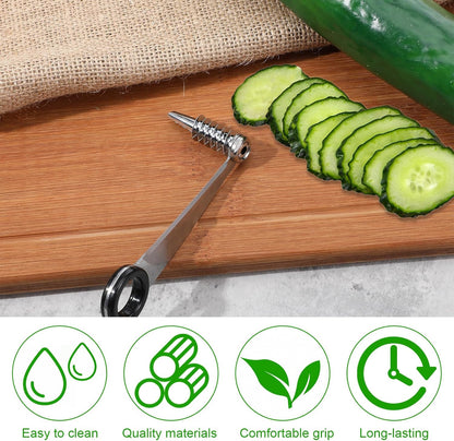 Potato Spiral Cutter Stainless Steel Vegetable Spiralizer Spiral Cutter for Veggies Cucumbers Carrots Potatoes Fruits - Compact and Easy to Use Kitchen Tools