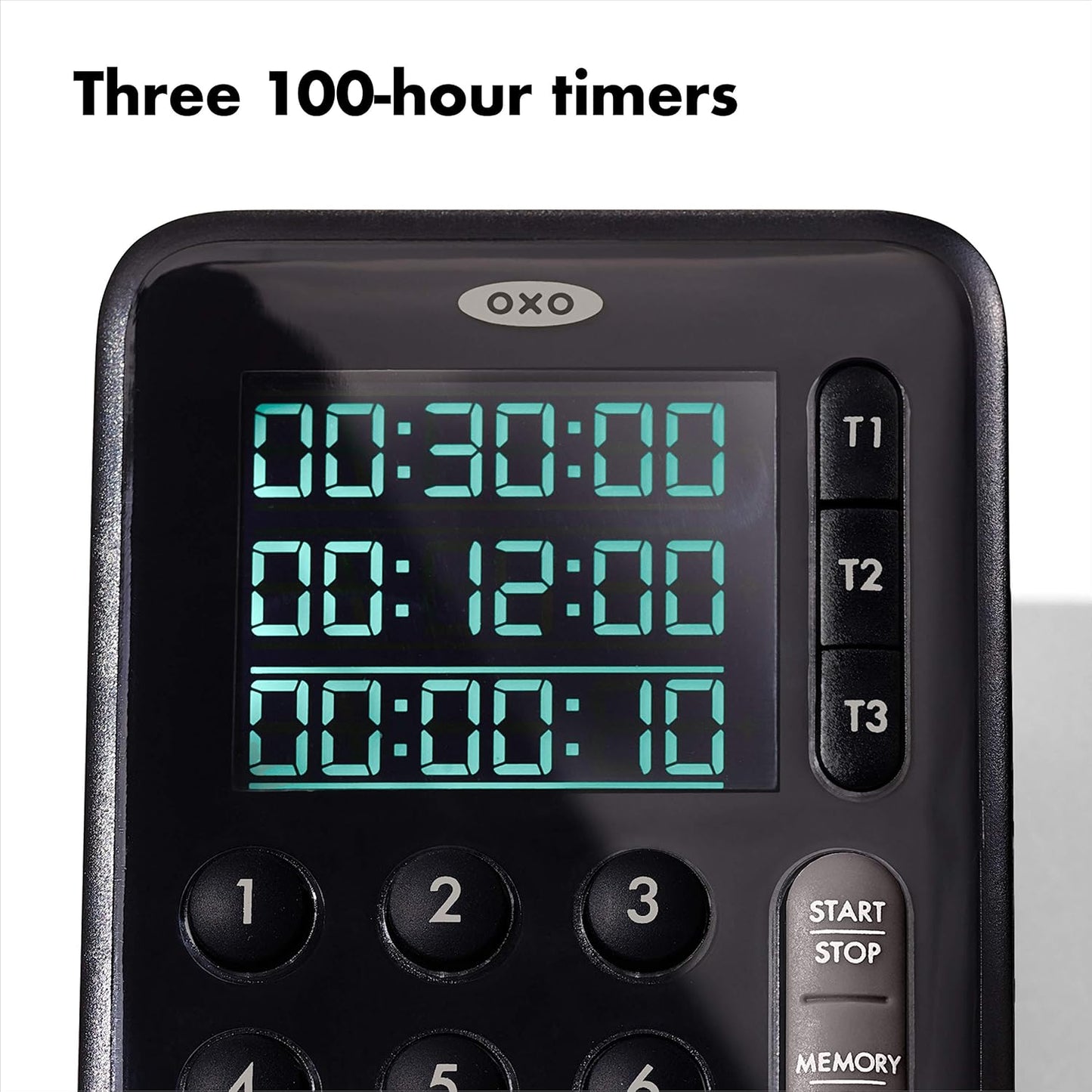 OXO Good Grips Digital Triple Kitchen Timer - Black