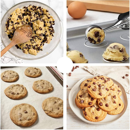 Ice Cream Scoop, 18/8 Stainless Steel Cookie Scoop, Cookie Scoops for Baking, 2 Tbsp/ 30 ml/ 1 oz Cookie Dough Scoop, Ice Cream Scooper with Trigger Release, Cookie Scooper for Baking
