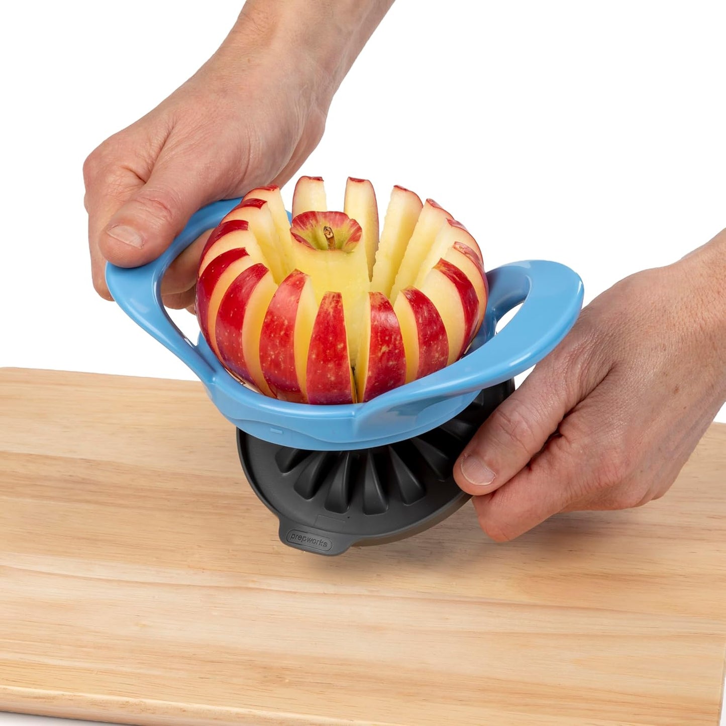 PrepWorks Dishwasher Safe Apple Slicer and Corer – 16-Slice Thin Apple Cutter with Safety Cover