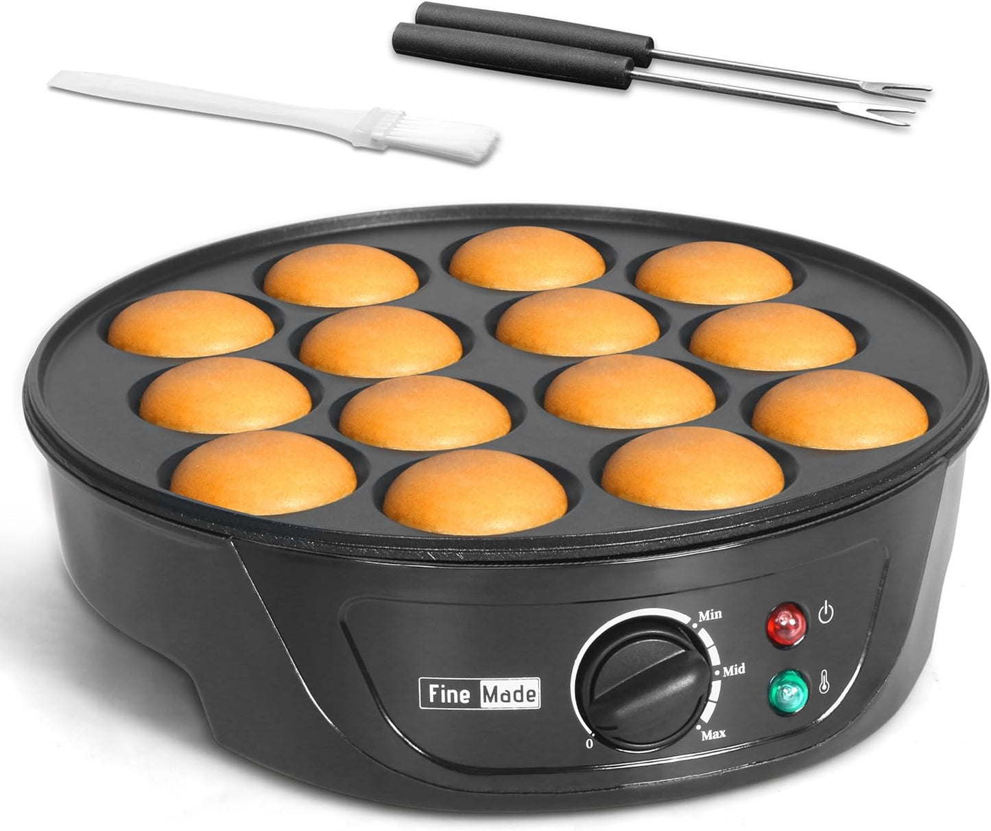 FineMade Electric Empanada Maker Machine with Press Mold,Large Dumpling Maker Press,Pierogi Maker Press Machine,Make 4 Psc of 6 Inches Large Empanadas,Jamaican Beef Patties,Calzones,Pocket Pies,Black
