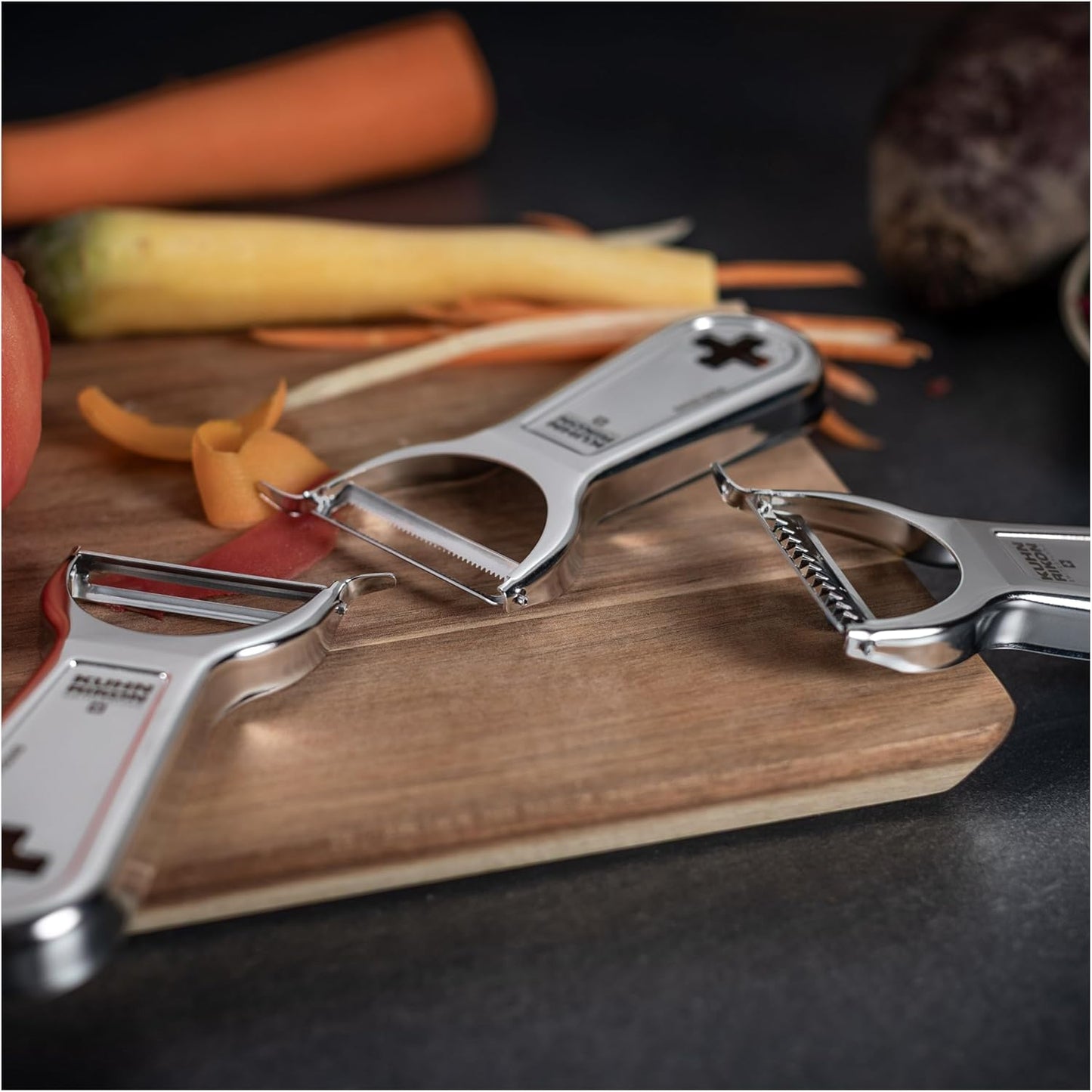 Kuhn Rikon Swiss Metal Peeler 4”, Stainless Steel