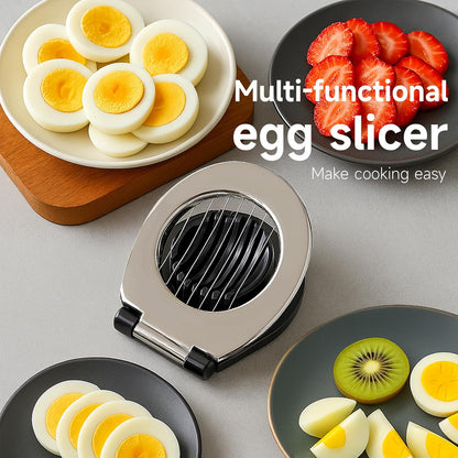 Egg Slicer for Hard Boiled Eggs,Egg Cutter,Strawberry Slicer,Heavy Duty Aluminium Tomato Slicer,Stainless Steel Wire Multipurpose, Dicer for Soft Fruit Mushroom,Suitable for Home, Picnics