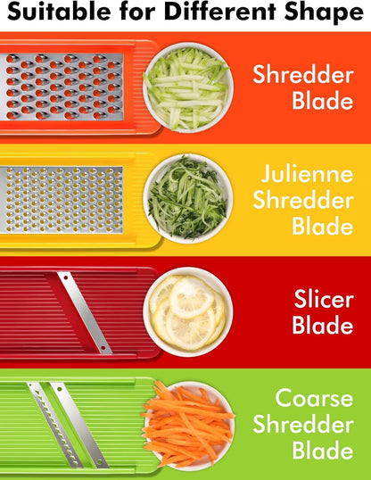 Geedel Professional Mandoline Slicer for Kitchen, Multi Purpose Vegetable Slicer Cutter, Vegetable Cutter Onion Cutter for Veggie Fruit Cheese