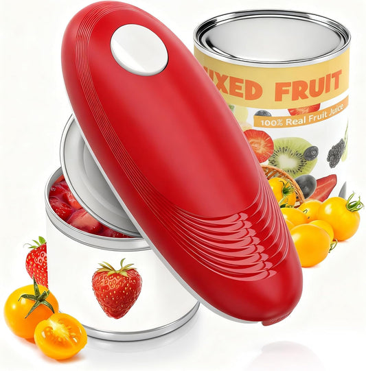 Electric Can Opener, Food Safe Automatic Can Opener with Smooth Edge, Open Your Cans with A Simple Press of Button, Can Opener Electric Kitchen Gifts for Seniors and Arthritis